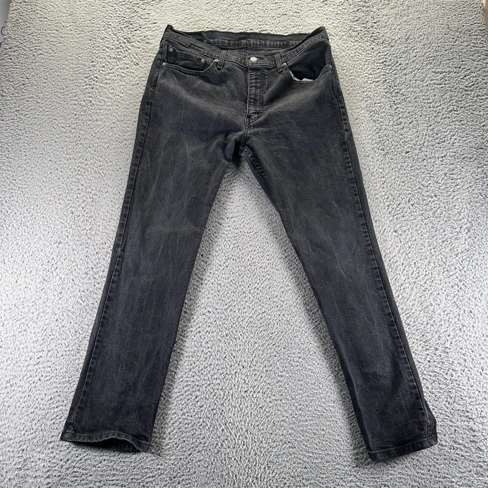 Levi's 511 Jeans Mens 34x30 Black Cotton Denim Straight Faded Stretch Workwear